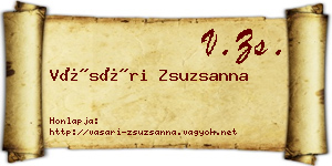 Vásári Zsuzsanna névjegykártya
